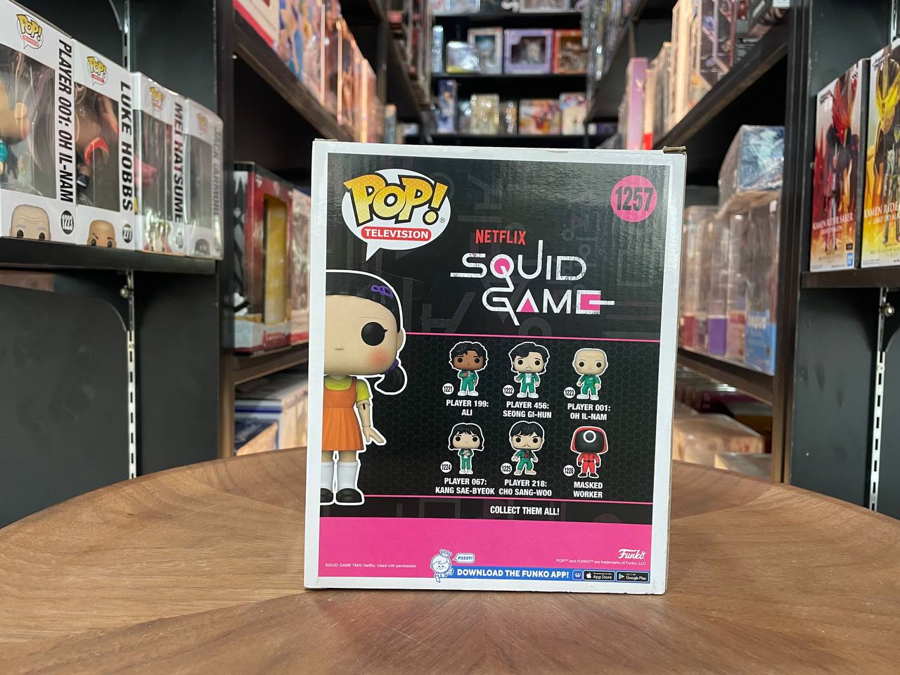 Squid Game: Young-Hee Doll SDCC Shared Sticker Exclusive 6 inch Funko Pop #1257